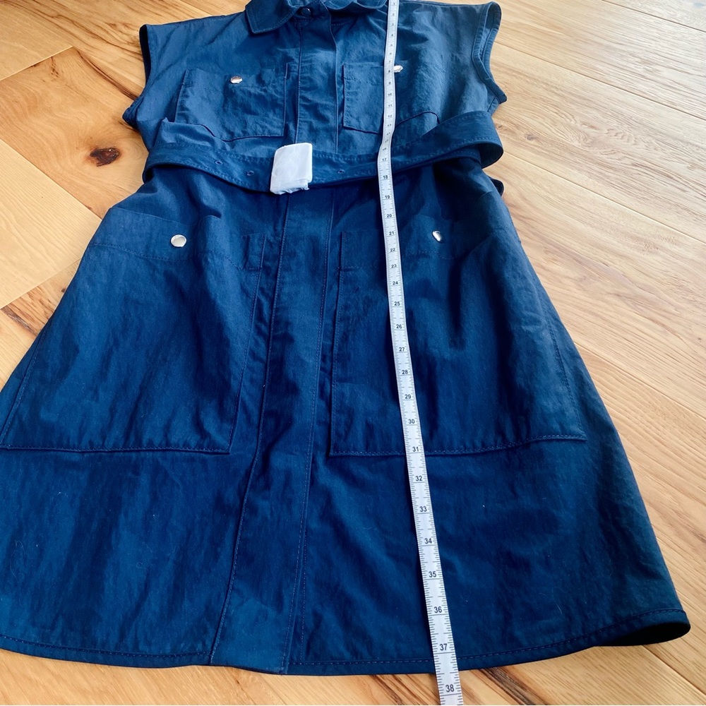 Coach Belted Navy Trench Dress NWT - Picture 15 of 16